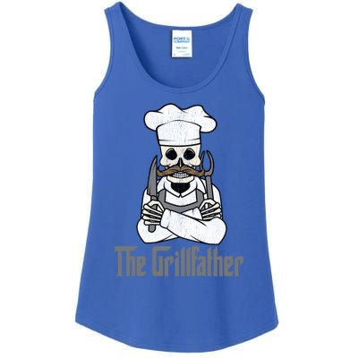 The Grillfather Grill Master Grillmaster Grilling Funny Bbq Great Gift Ladies Essential Tank