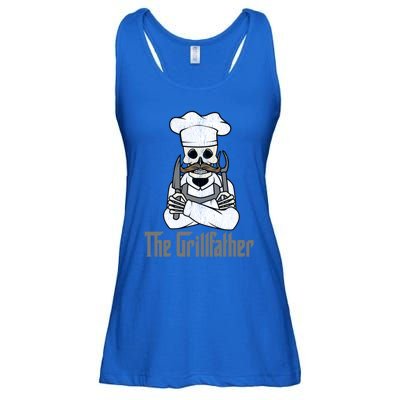 The Grillfather Grill Master Grillmaster Grilling Funny Bbq Great Gift Ladies Essential Flowy Tank