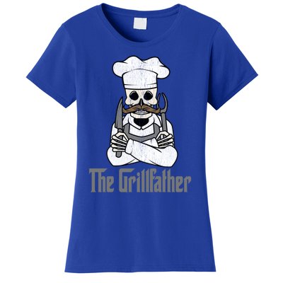 The Grillfather Grill Master Grillmaster Grilling Funny Bbq Great Gift Women's T-Shirt