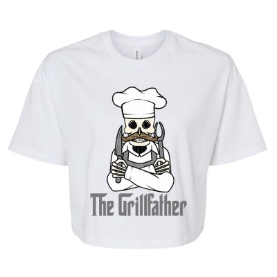 The Grillfather Grill Master Grillmaster Grilling Funny Bbq Great Gift Bella+Canvas Jersey Crop Tee