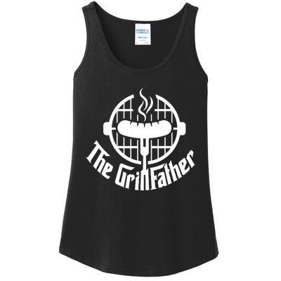 The Grillfather Godfather Fathers Day Ladies Essential Tank