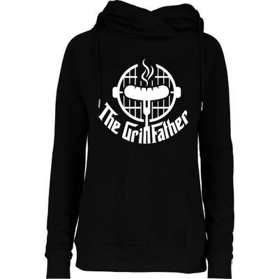 The Grillfather Godfather Fathers Day Womens Funnel Neck Pullover Hood