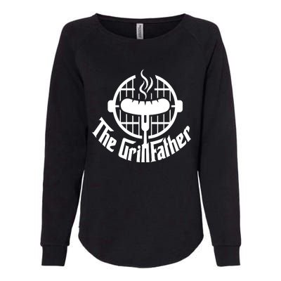 The Grillfather Godfather Fathers Day Womens California Wash Sweatshirt