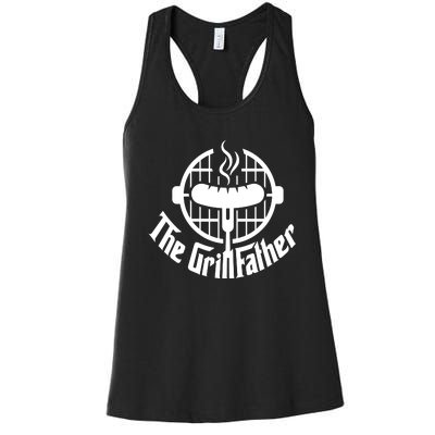 The Grillfather Godfather Fathers Day Women's Racerback Tank