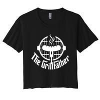 The Grillfather Godfather Fathers Day Women's Crop Top Tee