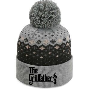 The Grillfather Godfather Fathers Day The Baniff Cuffed Pom Beanie