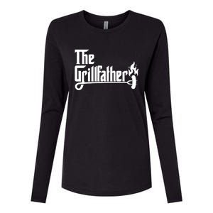 The Grillfather Godfather Fathers Day Womens Cotton Relaxed Long Sleeve T-Shirt