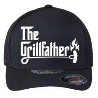 The Grillfather Godfather Fathers Day Flexfit Unipanel Trucker Cap