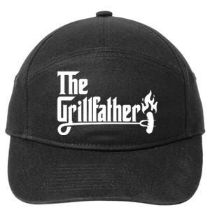 The Grillfather Godfather Fathers Day 7-Panel Snapback Hat