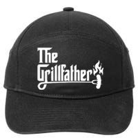 The Grillfather Godfather Fathers Day 7-Panel Snapback Hat