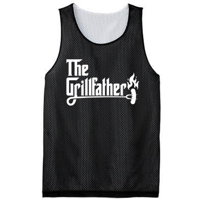 The Grillfather Godfather Fathers Day Mesh Reversible Basketball Jersey Tank