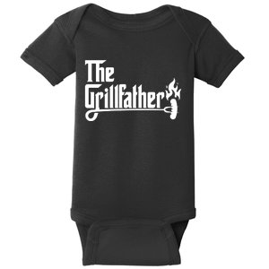 The Grillfather Godfather Fathers Day Baby Bodysuit