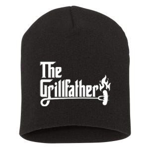 The Grillfather Godfather Fathers Day Short Acrylic Beanie