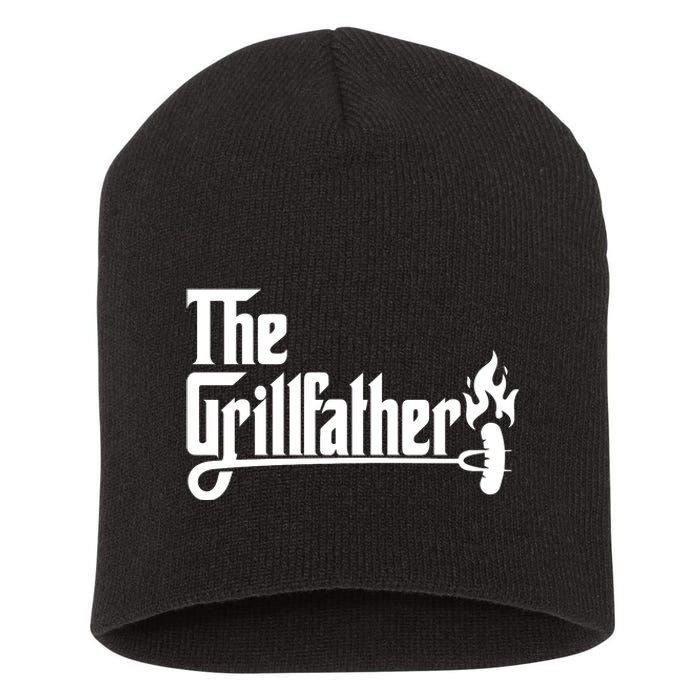 The Grillfather Godfather Fathers Day Short Acrylic Beanie