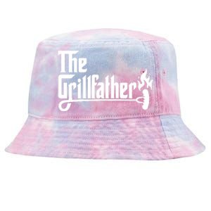 The Grillfather Godfather Fathers Day Tie-Dyed Bucket Hat