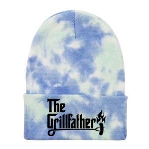 The Grillfather Godfather Fathers Day Tie Dye 12in Knit Beanie