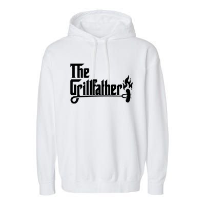 The Grillfather Godfather Fathers Day Garment-Dyed Fleece Hoodie