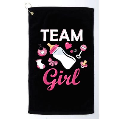 Team Girl Gender Reveal Party Team Pink Baby Announcement Platinum Collection Golf Towel