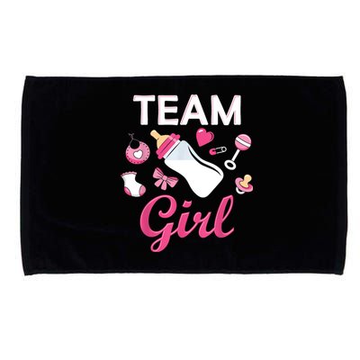 Team Girl Gender Reveal Party Team Pink Baby Announcement Microfiber Hand Towel