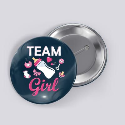 Team Girl Gender Reveal Party Team Pink Baby Announcement Button