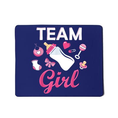 Team Girl Gender Reveal Party Team Pink Baby Announcement Mousepad