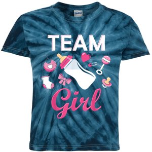 Team Girl Gender Reveal Party Team Pink Baby Announcement Kids Tie-Dye T-Shirt