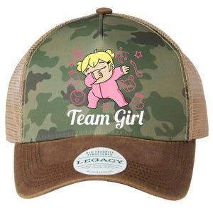 Team Girl Gender Reveal Party Team Pink Baby Announcement Legacy Tie Dye Trucker Hat