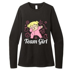 Team Girl Gender Reveal Party Team Pink Baby Announcement Womens CVC Long Sleeve Shirt