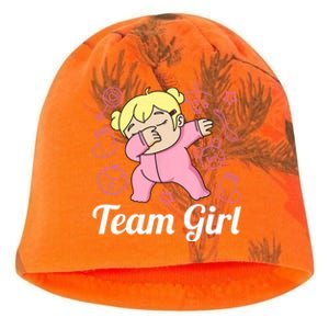 Team Girl Gender Reveal Party Team Pink Baby Announcement Kati - Camo Knit Beanie