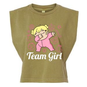 Team Girl Gender Reveal Party Team Pink Baby Announcement Garment-Dyed Women's Muscle Tee