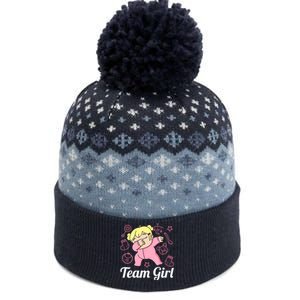 Team Girl Gender Reveal Party Team Pink Baby Announcement The Baniff Cuffed Pom Beanie