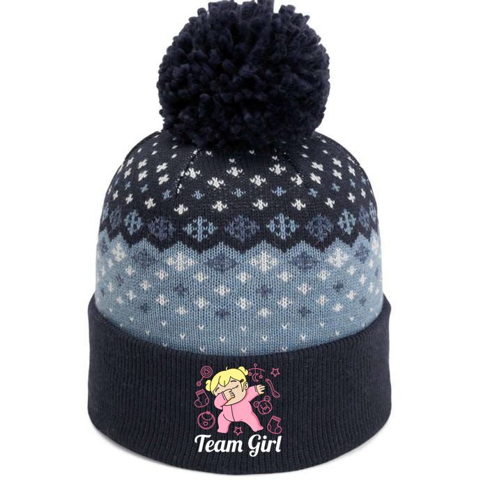 Team Girl Gender Reveal Party Team Pink Baby Announcement The Baniff Cuffed Pom Beanie