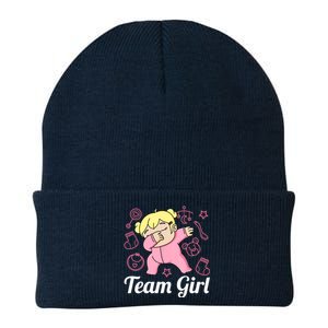 Team Girl Gender Reveal Party Team Pink Baby Announcement Knit Cap Winter Beanie