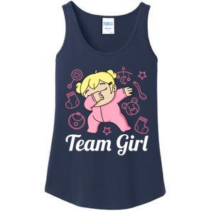 Team Girl Gender Reveal Party Team Pink Baby Announcement Ladies Essential Tank