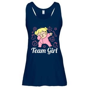 Team Girl Gender Reveal Party Team Pink Baby Announcement Ladies Essential Flowy Tank