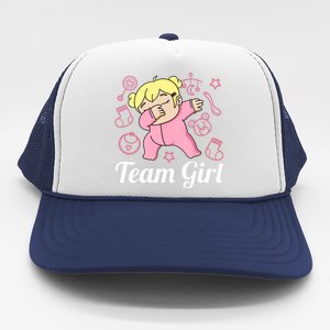 Team Girl Gender Reveal Party Team Pink Baby Announcement Trucker Hat