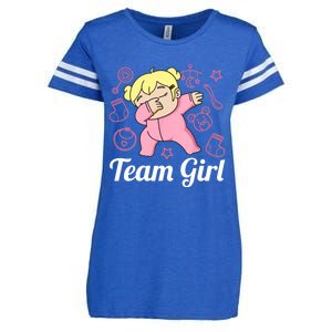 Team Girl Gender Reveal Party Team Pink Baby Announcement Enza Ladies Jersey Football T-Shirt