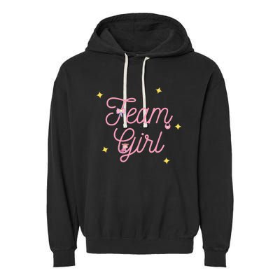 Team Girl Gender Reveal Party Team Pink Baby Announcement Garment-Dyed Fleece Hoodie