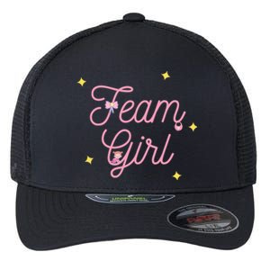 Team Girl Gender Reveal Party Team Pink Baby Announcement Flexfit Unipanel Trucker Cap