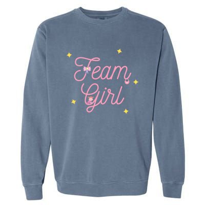 Team Girl Gender Reveal Party Team Pink Baby Announcement Garment-Dyed Sweatshirt