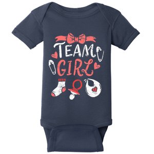 Team Girl Gender Reveal Party Team Pink Baby Announcement Baby Bodysuit