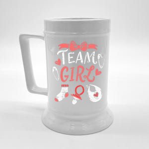 Team Girl Gender Reveal Party Team Pink Baby Announcement Beer Stein