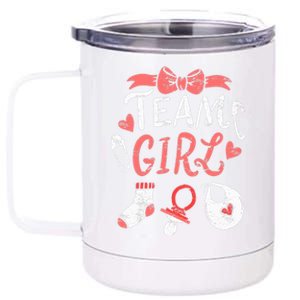 Team Girl Gender Reveal Party Team Pink Baby Announcement 12 oz Stainless Steel Tumbler Cup