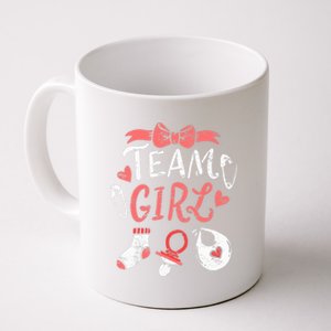 Team Girl Gender Reveal Party Team Pink Baby Announcement Coffee Mug