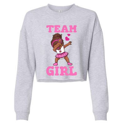 Team Girl Gender Reveal Party Team Pink Baby Announcement Cropped Pullover Crew