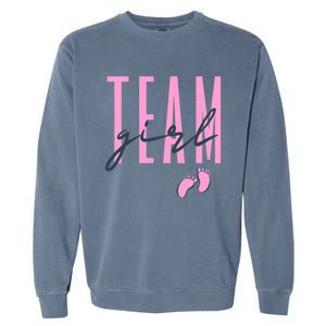 Team Girl Gender Reveal Party Team Pink Baby Announcement Garment-Dyed Sweatshirt