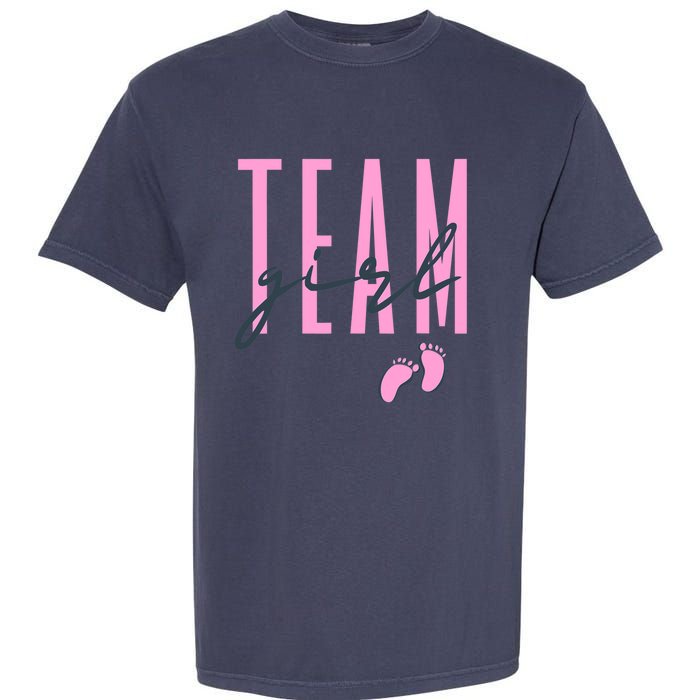 Team Girl Gender Reveal Party Team Pink Baby Announcement Garment-Dyed Heavyweight T-Shirt