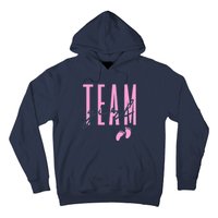 Team Girl Gender Reveal Party Team Pink Baby Announcement Hoodie