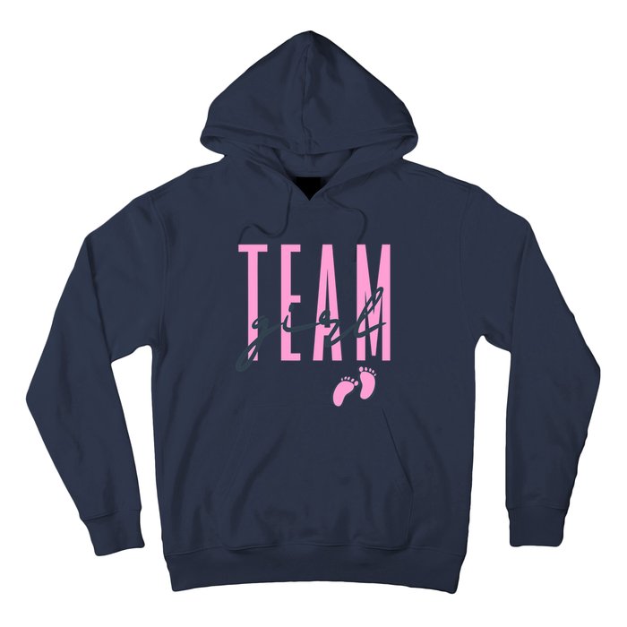 Team Girl Gender Reveal Party Team Pink Baby Announcement Hoodie