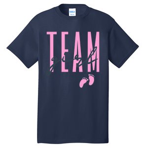 Team Girl Gender Reveal Party Team Pink Baby Announcement Tall T-Shirt